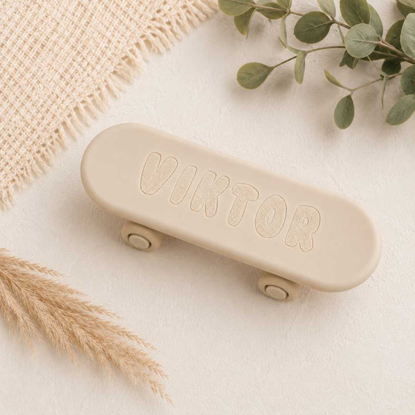 Roll & Chew Personalized Silicone Skateboard Teether