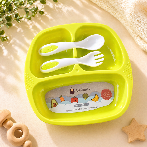 Trio Plate Set with spoon and fork