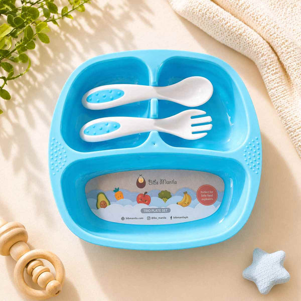 Trio Plate Set with spoon and fork