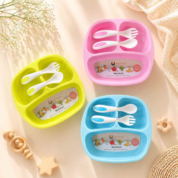 Trio Plate Set with spoon and fork