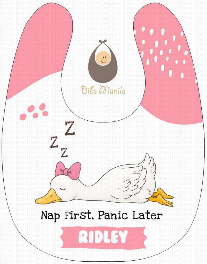 Nap First Panic Later Bibs