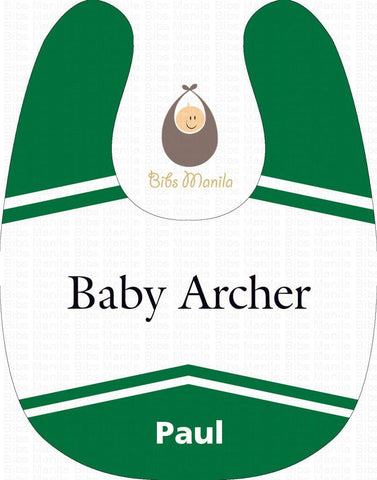 Baby Archer personalized baby bib