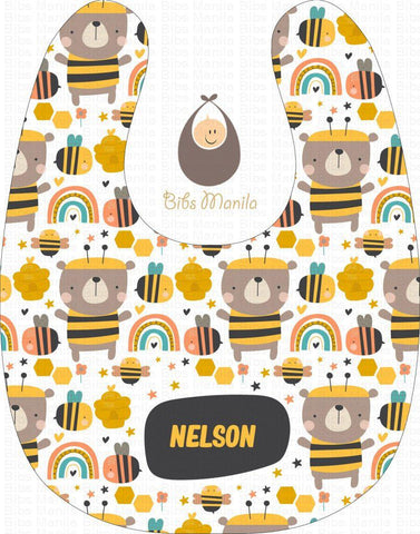 Bears And Bees Bibs