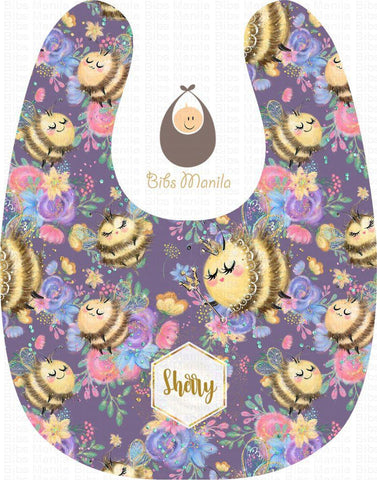 Bees And Flowers Bibs