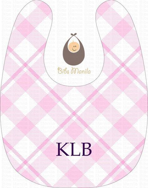 Ginghams Checkered Plaid Pink Bibs