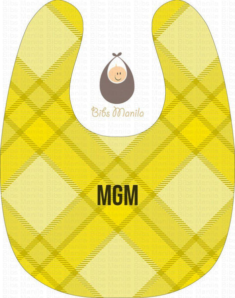 Ginghams Checkered Plaid Yellow Bibs