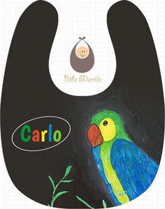 Hand-Painted Bib 11: Parrot Bibs