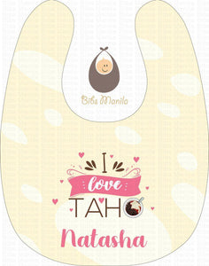 I love taho Personalized Baby Bib