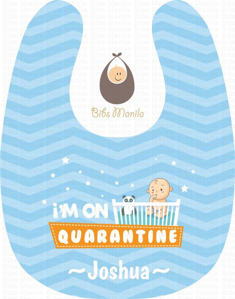 I am Quarantine Baby in Crib Personalized Baby Bib