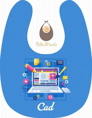 Information Superhighway Computer Personalized Baby Bib