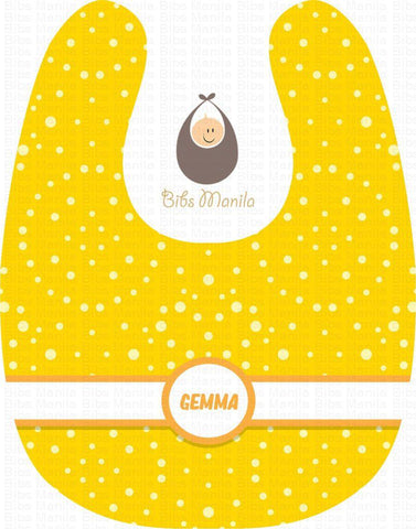 Loca Over Polka Yellow Bibs