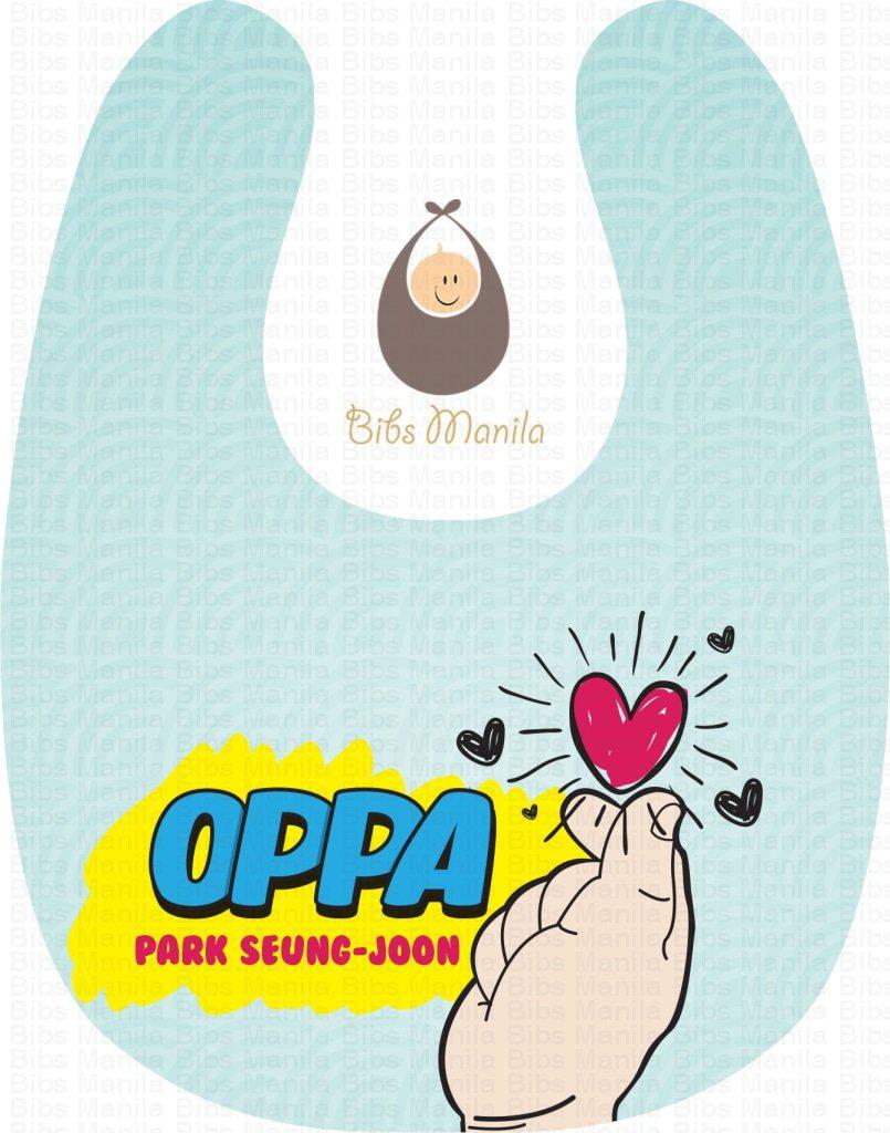 Oppa Kpop Kdrama Personalized Baby Bib
