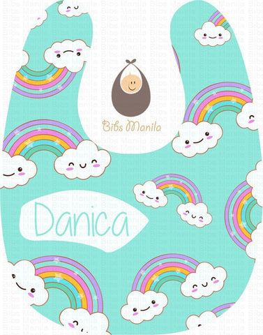 Rainbow Clouds Bibs