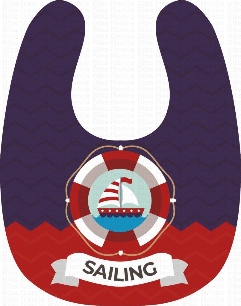 The Captain with Anchor Personalized Baby Bib