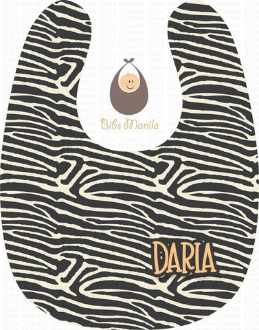 Zebra Creme Bibs